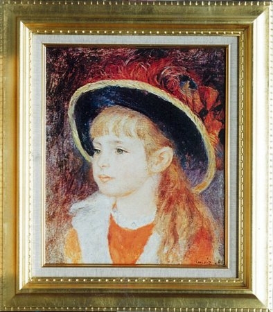 絵画情報 ルノワール p 青い帽子の少女 絵画情報 ルノワール p 青い帽子の少女